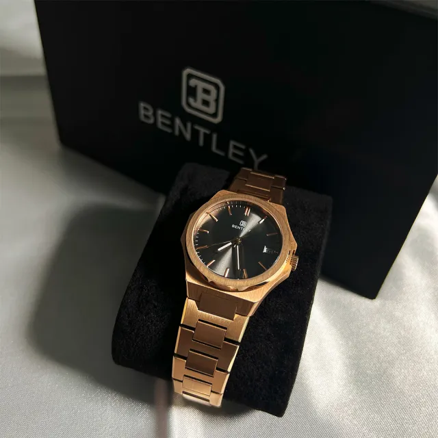 【Bentley 賓利】URBAN ELEGANT天穹系列 BL-11-44 玫灰 質感 輕奢 女錶(附信封卷包收納袋+磁吸錶盒/說明書)
