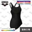 【arena】女連體三角 訓練款 專業運動訓練露背抗氯泳裝遮肚顯瘦 限量 春夏新款(TSM4028W)