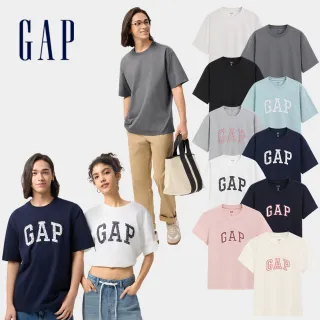 【GAP】男女裝 Logo純棉印花圓領短袖T恤-多款任選(724909&727460&724960)