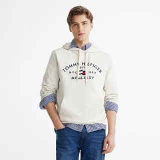【TOMMY HILFIGER】官方旗艦館 拱形標誌連帽衫 _棕色