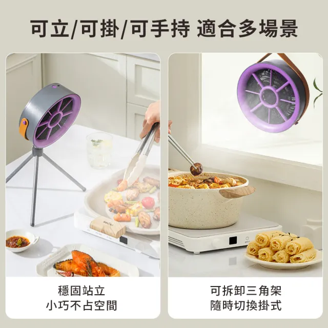 【YUNMI】家用小型桌面油煙機 便攜式戶外露營抽油煙機 火鍋燒烤吸煙機 排味排風機(過濾去異味)