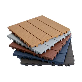 【MINT嚴選】拼接地板 塑木地板 卡扣式設計 防水防潮 耐壓耐熱 5入 9入組/30*30*2cm(拼接地板 塑木地板)