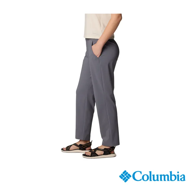 【Columbia 哥倫比亞】女款-防曬UPF50防潑長褲-灰色(UAR36830GY/JS)