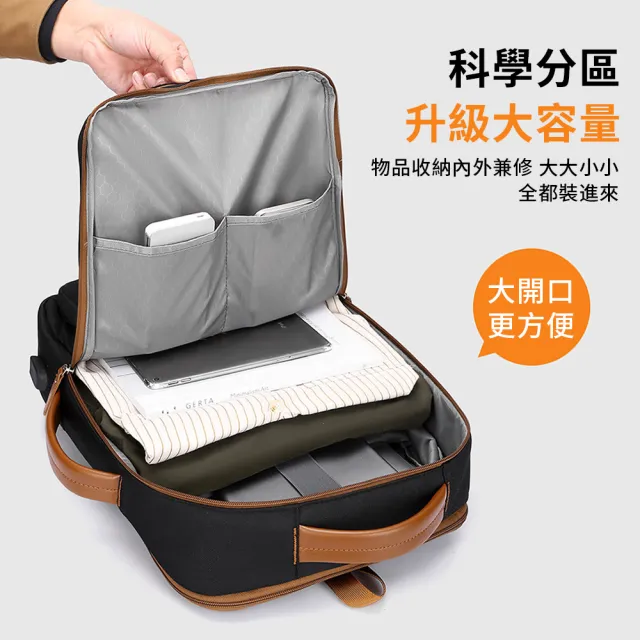【Starshop】雙11 可擴展雙肩後背包 15.6吋 筆電包 電腦包 旅行後背包 雙肩包 減壓書包(外置USB 