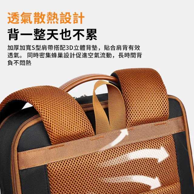 【Starshop】雙11 可擴展雙肩後背包 15.6吋 筆電包 電腦包 旅行後背包 雙肩包 減壓書包(外置USB 