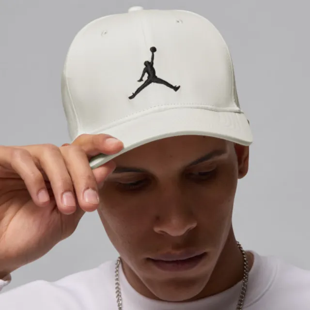 【NIKE 耐吉】U J RISE CAP S CB SPRT 白 喬丹 棒球帽 運動帽 遮陽帽(HJ0627-133)