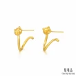 【點睛品】PetChat 立體貓咪 黃金耳環(一對)