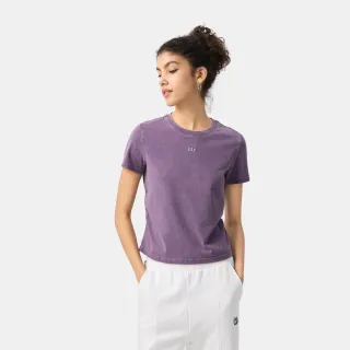 【GAP】女裝 Logo純棉圓領短袖T恤-紫色(727402)