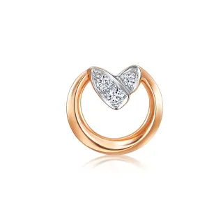 【點睛品】讓愛萌芽 18K金鑽石耳環(單隻)