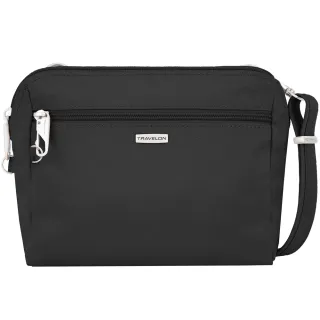 【Travelon】美國 Classic三層防盜腰包斜背包 黑 / 側背包 斜背包 出國 女包 情人節禮物 送禮 男 女