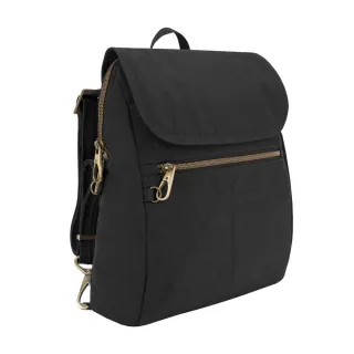 【Travelon】Signature淑女三層防盜後背包 黑 / 雙肩包 學生包 旅行包 出國 年末送禮