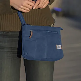 【Travelon】美國 三層防盜斜背包 牛仔藍 / 側背包 斜背包 背帶包 防割防搶 出國 情人節禮物 送禮 男 女