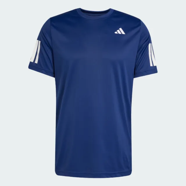 【adidas 愛迪達】Club 3str Tee 男 T恤 運動上衣 休閒短袖 藍 亞版(JN5730)
