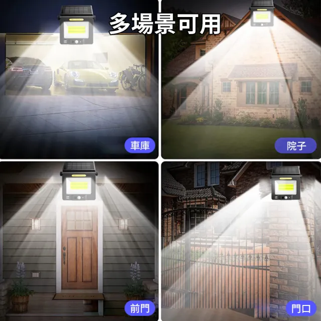 【Lumin】智能光控太陽能感應燈 防水遙控太陽能壁燈 壁掛式LED戶外照明燈 角度可調庭院燈 陽臺路燈 投光燈