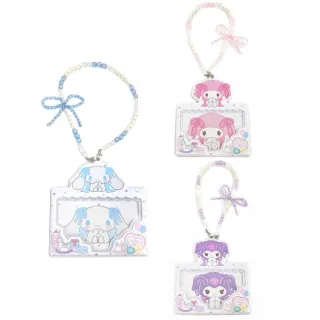 【小禮堂】雙11 Sanrio 三麗鷗 x 粧美堂 串珠票卡包 緞帶款 美樂蒂 酷洛米 大耳狗(平輸品)