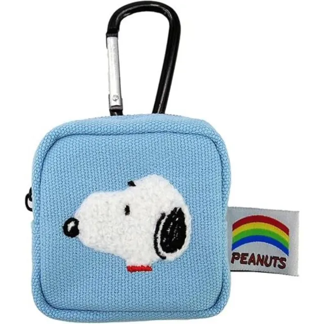 【小禮堂】雙11 Snoopy 史努比 方形登山扣收納包 側臉款(平輸品)