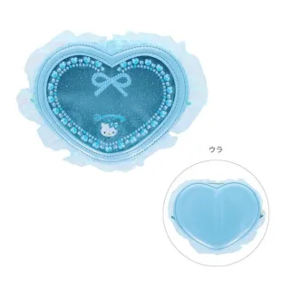 【小禮堂】雙11 Sanrio 三麗鷗 愛心造型透明窗口收納包 芭蕾款 Kitty 美樂蒂 花小兔 洽咪(平輸品