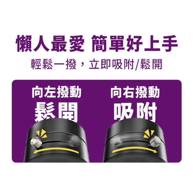 2入組【YOMIX 優迷】由你吸吸360度旋轉多仰角雙面真空吸盤磁吸手機支架