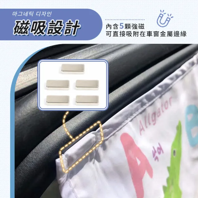 【DREAMCATCHER】磁吸抗UV汽車遮陽窗簾 2入組(汽車後座遮陽/車窗遮陽/遮陽簾/汽車窗簾/車用窗簾)