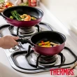 【THERMOS 膳魔師】厚鑄耐摩不沾鍋單柄平底鍋28cm(KFM-028-R)