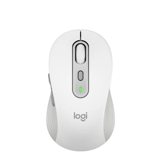 【Logitech 羅技】M750L 大手版多工靜音無線滑鼠(珍珠白)