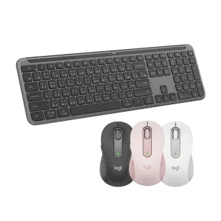【Logitech 羅技】K950 無線鍵盤 + M650多工靜音無線藍牙滑鼠
