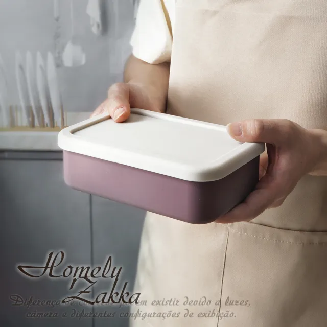 【Homely Zakka】北歐風高顏值撞色長方型享瘦減脂211餐盒/分隔便當盒_3色任選(微波爐加熱 減脂便當盒)