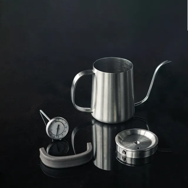 【Driver】卓越感溫細口壺-600ml(防燙矽膠握把 手沖壺 咖啡壺 防水溫度計 咖啡器具 手沖咖啡)