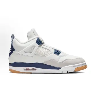 【NIKE 耐吉】Nike SB Air Jordan 4 Navy 白藍 聯名款 耐磨 高幫 男鞋 女鞋 籃球鞋 休閒鞋 DR5415-100