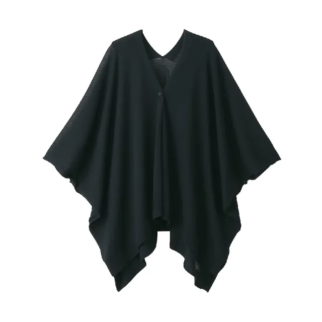 【MUJI 無印良品】棉強撚附扣短外套式披肩(共6色)