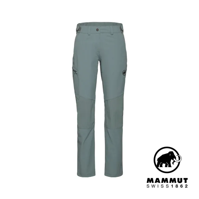 【Mammut 長毛象官方直營】Runbold Guide SO Pants W 防風防潑水健行軟殼長褲 地層灰藍 女款 #1021-01470