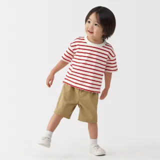 【MUJI 無印良品】幼兒容易穿脫粗織粗織圓領短袖T恤(共9色)