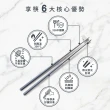 【mo select】買一送一-享筷 台灣製316不鏽鋼防滑六角筷-5雙x2組(筷子/匙筷/抗菌/餐具/抗菌餐具/316不鏽鋼)
