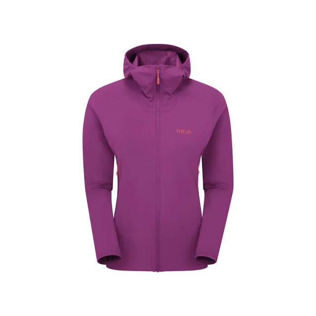【RAB】Borealis Hoody Wmns 彈性防風透氣連帽外套 女款 洋李紫 #QWS77