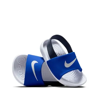 【NIKE 耐吉】涼鞋 童鞋 小童 兒童 運動 KAWA SLIDE TD 藍黑白 BV1094-402
