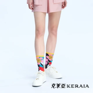 【KERAIA 克萊亞】異想花境花卉抗菌除臭襪