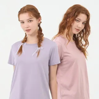 【GIORDANO 佐丹奴】女裝涼感素色短袖上衣(多色任選)