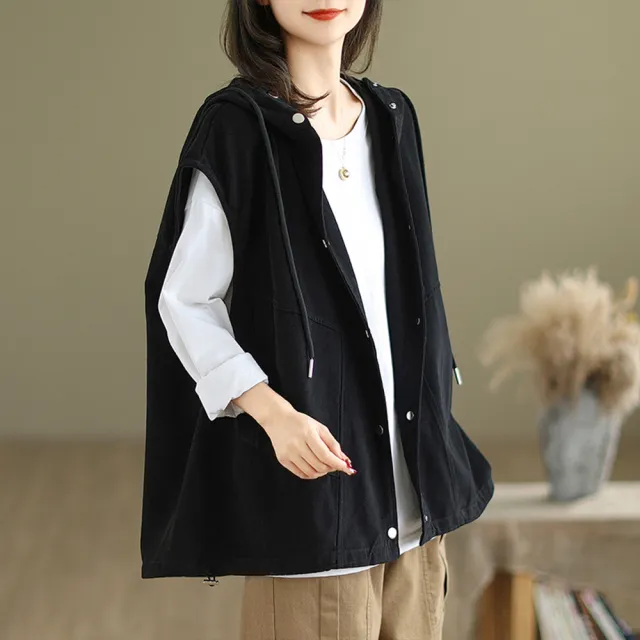 【ACheter】日系復古藍色馬甲休閒百搭牛仔背心短版外套#124332(5款任選)