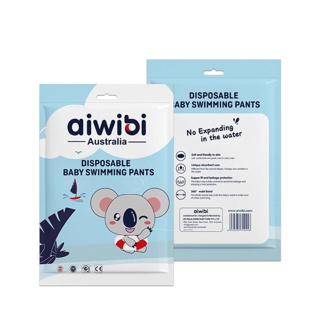 【Aiwibi 愛薇彼】嬰兒游泳褲 M-XXXL(1片/包)(一次性泳褲 游泳尿布 防水尿布 嬰兒泳褲)