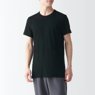 【MUJI 無印良品】男無側縫圓領短袖T恤/2入(共2色)