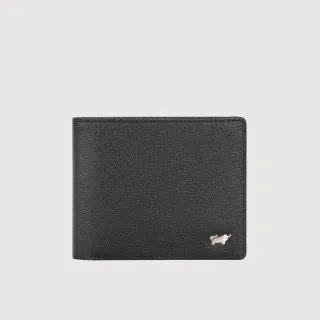 【BRAUN BUFFEL 德國小金牛】台灣總代理 山 4卡零錢袋皮夾-黑色(BF398-315-BK)