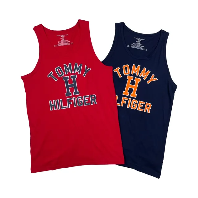 【Tommy Hilfiger】設計款 背心 湯米 無袖 男生上衣  大尺碼  細肩  純棉 保證正品(背心9806DB5)
