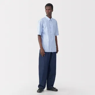 【MUJI 無印良品】MUJI Labo男平織布暗門襟短袖襯衫(共4色)