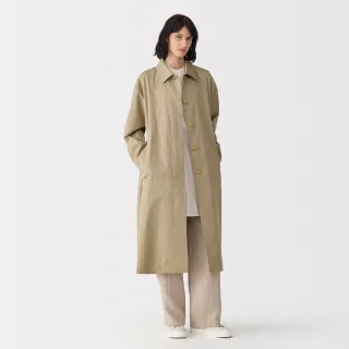 【MUJI 無印良品】MUJI Labo女高密度棉單排扣大衣(共3色)