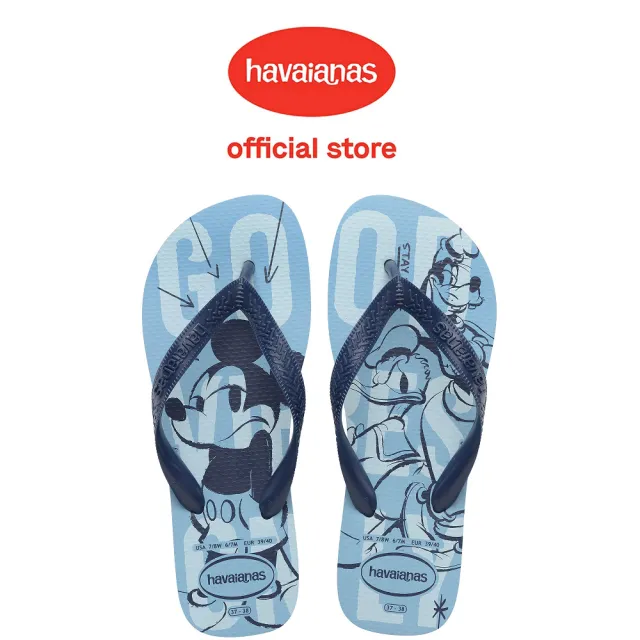 【havaianas 哈瓦仕】拖鞋 男鞋 女鞋 迪士尼 米奇 高飛 唐老鴨 Top Disney 藍 4139412-1056U(哈瓦士)