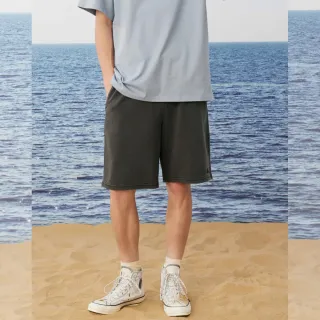 【CONVERSE】SNEAKER PATCH SHORT 短褲 男褲 黑灰(10028750-A01)