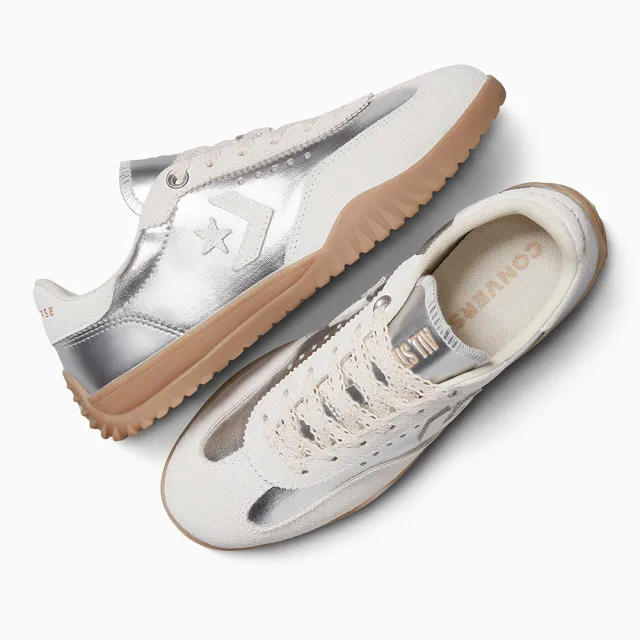 【CONVERSE】RUN STAR TRAINER OX 低筒 流星復古運動鞋 休閒鞋 男鞋 女鞋 米 銀色(A15189C)