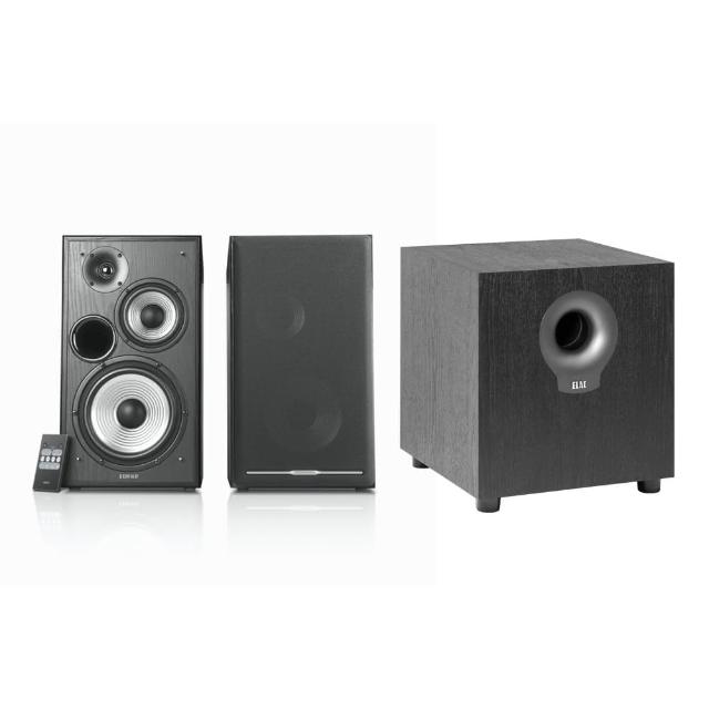 【EDIFIER】R2750DB+ELAC S10.2(2.0三音路主動喇叭+10吋重低音喇叭)