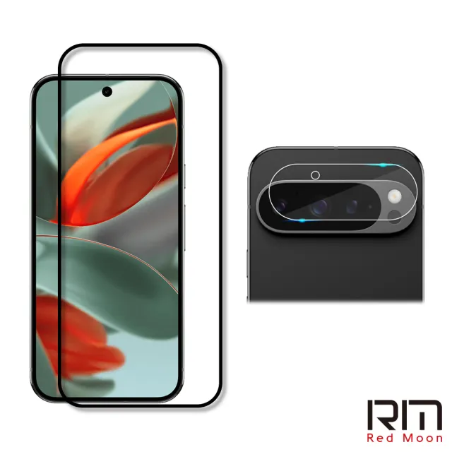 【RedMoon】Google Pixel 9 Pro XL/Pixel 9a/Pixel 9 Pro/Pixel 9 手機保護貼2件組 9H玻璃保貼+厚版鏡頭貼