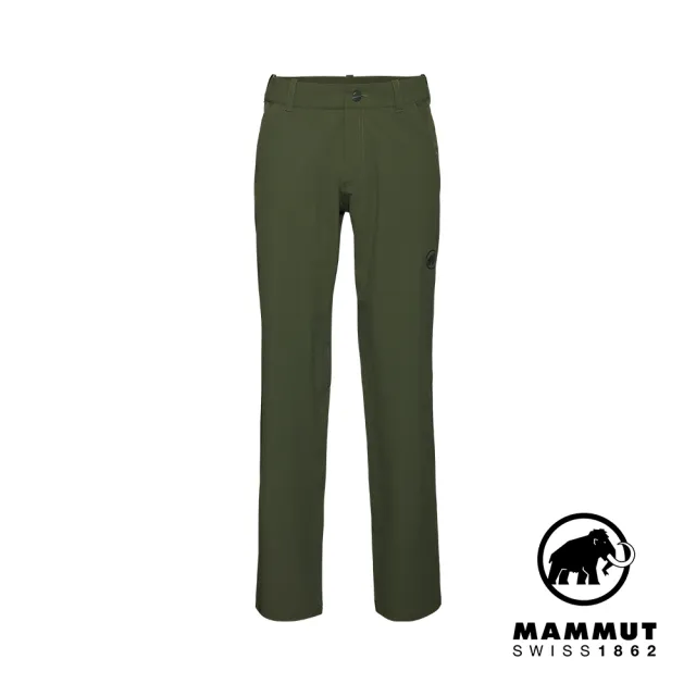 【Mammut 長毛象官方直營】Hiking V Pants Men 防曬彈性健行長褲 深沼澤綠 男款 #1022-02520
